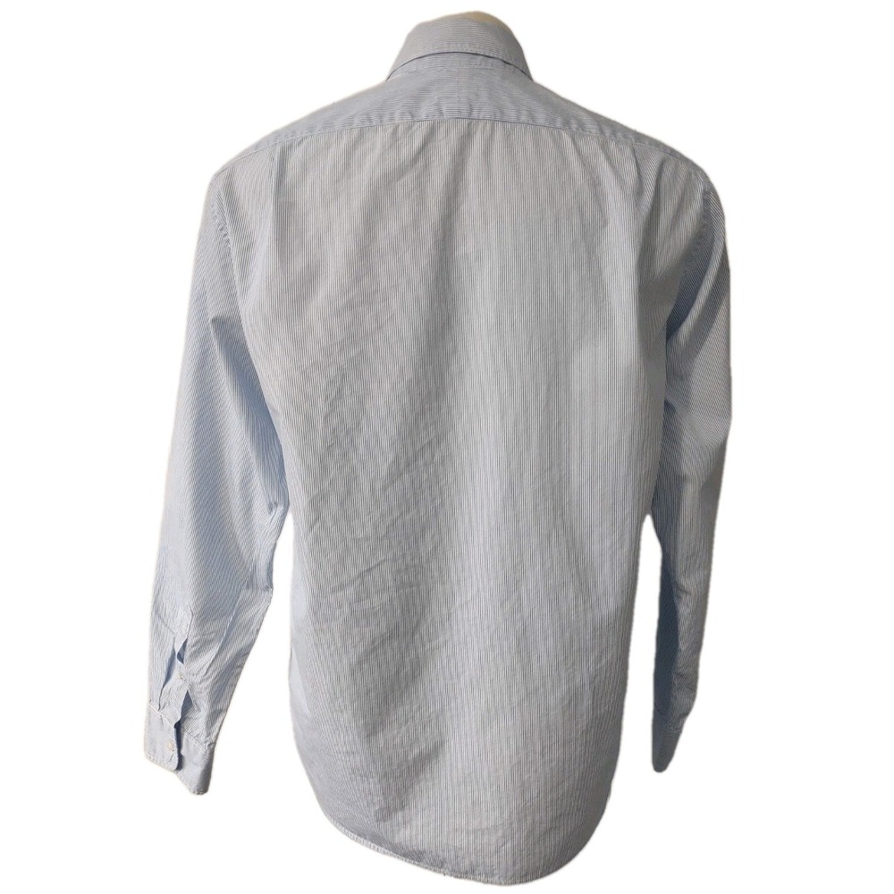 J.Crew Button‎ Down Shirt Men L Blue Striped Long Sleeve Preppy Classic Business - Picture 3 of 15